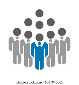 Group Of People Icon - Business Communication Icon, Communication Concept Illustration