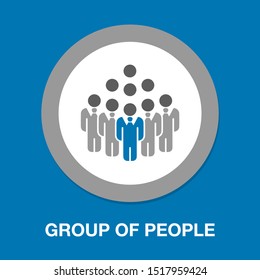 Group Of People Icon - Business Communication Icon, Communication Concept Illustration