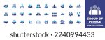 Group of people icon collection. Duotone color. Vector illustration. 