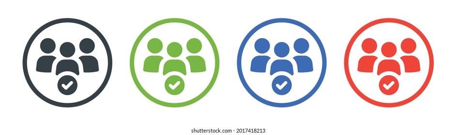 Group of people icon. Community and friends concept. Approved users vector illustration.