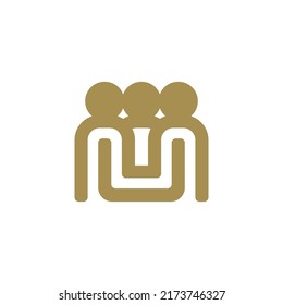 group of people icon, concept of teamwork, partnership, human and other, logo, vector illustration,