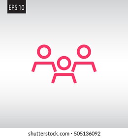 Group of people icon Flat.