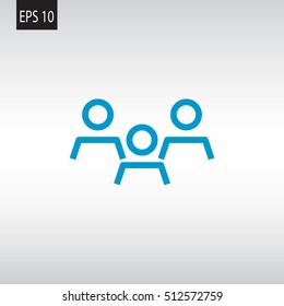 Group of people icon Flat.