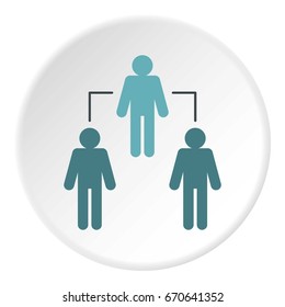 Group of people icon in flat circle isolated vector illustration for web