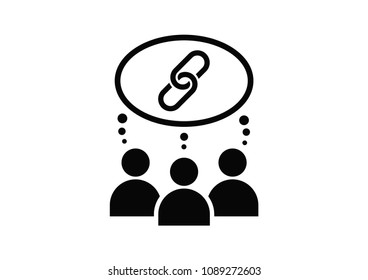 Group of people icon, Friends icon, Bubble speech icon, vector illustration.