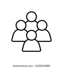 Group of people icon, ideal for charity day, teamwork, volunteering, social care, and giving visuals.