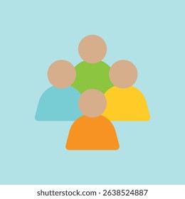 Group of people icon, ideal for charity day, teamwork, volunteering, social care, and giving visuals.