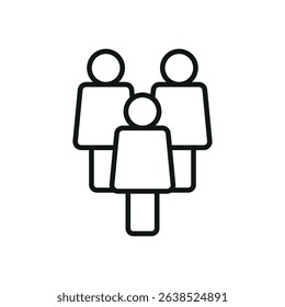 Group of people icon, ideal for charity day, teamwork, volunteering, social care, and giving visuals.
