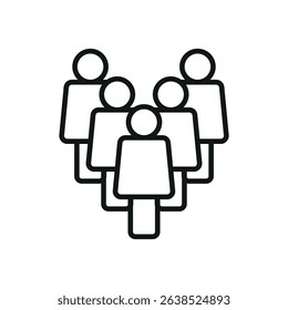 Group of people icon, ideal for charity day, teamwork, volunteering, social care, and giving visuals.