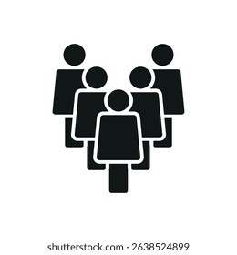 Group of people icon, ideal for charity day, teamwork, volunteering, social care, and giving visuals.