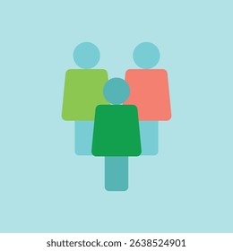 Group of people icon, ideal for charity day, teamwork, volunteering, social care, and giving visuals.