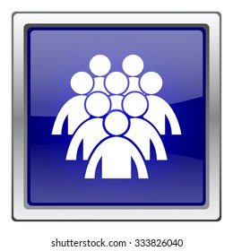 Group of people icon. Internet button on white background. EPS10 vector.
