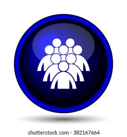 Group of people icon. Internet button on white background. EPS10 vector