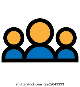 Group people icon line isolated on white background. Black flat thin icon on modern outline style. Linear symbol and editable stroke. Simple and pixel perfect stroke vector illustration.