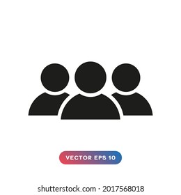 Icono de grupo de personas sobre fondo blanco