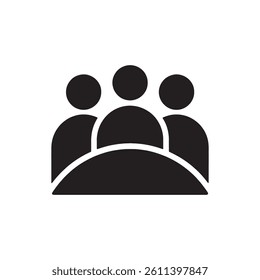 Group of People Icon Representing Teamwork and Collaboration Editable Vector Illustration Isolated on a White Background for Digital Use