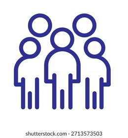 Group Of People Icon Representing Unity, Community, And Togetherness For Social And Business Use
