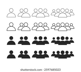 Group of people icon set.