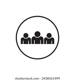 Icono de grupo de personas ilustración de estilo de moda plana simple sobre fondo blanco..eps
