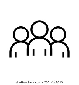 group of people icon, simple flat style, illustration, logo sign symbol pictogram template, for ui or ux isolated on white for mobile app, editable