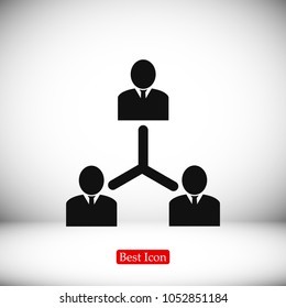 group of people icon, stock vector illustration flat design style