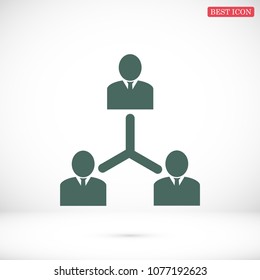 group of people icon, stock vector illustration flat design style