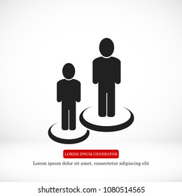 group of people icon, stock vector illustration flat design style