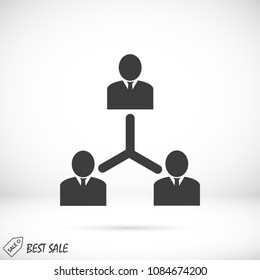 group of people icon, stock vector illustration flat design style