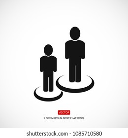group of people icon, stock vector illustration flat design style
