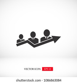 group of people icon, stock vector illustration flat design style