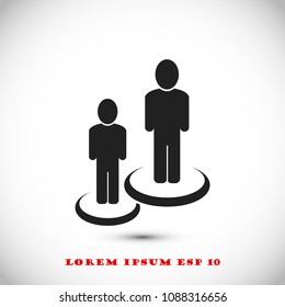 group of people icon, stock vector illustration flat design style