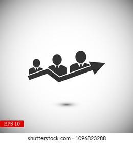 group of people icon, stock vector illustration flat design style