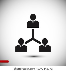 group of people icon, stock vector illustration flat design style
