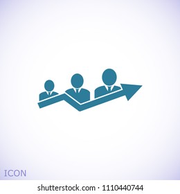group of people icon, stock vector illustration flat design style