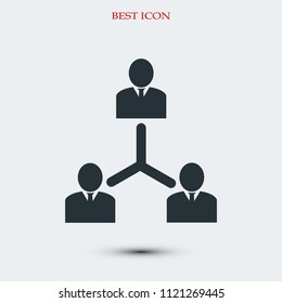 group of people icon, stock vector illustration flat design style