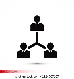 group of people icon, stock vector illustration flat design style