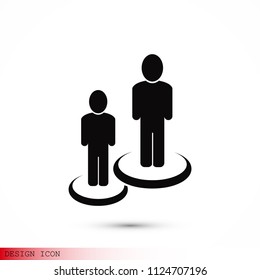 group of people icon, stock vector illustration flat design style