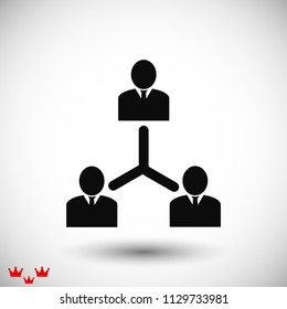 group of people icon, stock vector illustration flat design style