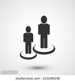 group of people icon, stock vector illustration flat design style