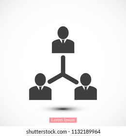 group of people icon, stock vector illustration flat design style