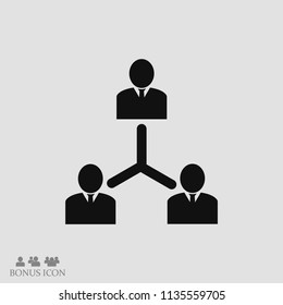group of people icon, stock vector illustration flat design style