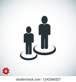 group of people icon, stock vector illustration flat design style