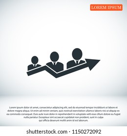group of people icon, stock vector illustration flat design style