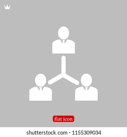 group of people icon, stock vector illustration flat design style