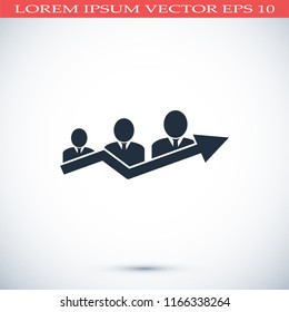 group of people icon, stock vector illustration flat design style
