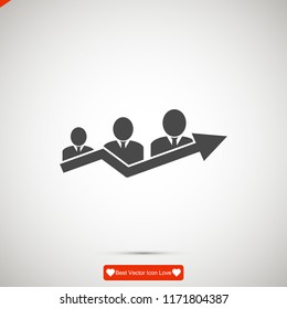 group of people icon, stock vector illustration flat design style