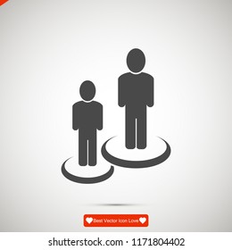group of people icon, stock vector illustration flat design style