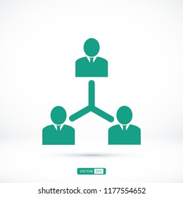 group of people icon, stock vector illustration flat design style