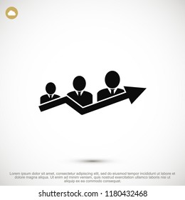 group of people icon, stock vector illustration flat design style