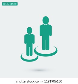 group of people icon, stock vector illustration flat design style
